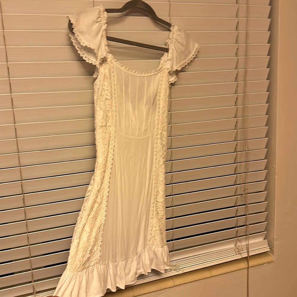 Beautiful white lace summer dress